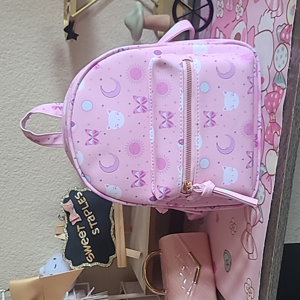 🌙 🌞  Pink Mini Under One Sky Backpack☀️ 🌟 😺 🐱 Zodiac Celestial 💖 💕